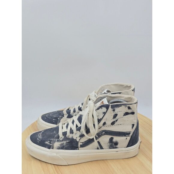 Vans Womens Eco Theory Sk8 Hi Tapered Top Cream Navy Shoes Sneakers Size 8 - Picture 2 of 8